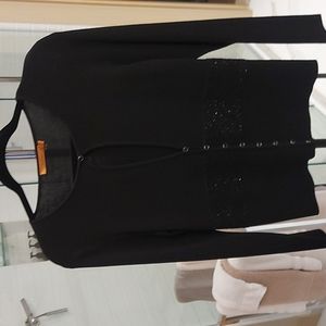 Black beaded sweater